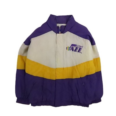 Vintage Utah Jazz Apex One Puffer Jacket Size Large 90s NBA