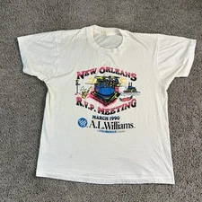 VINTAGE New Orleans Shirt Mens XL A.L. Williams Primerica RVP Meeting 1990 Tee