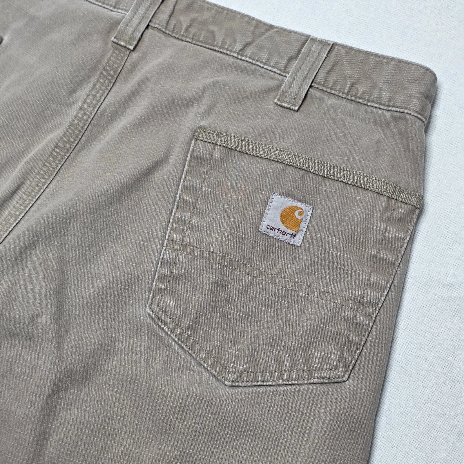 Carhartt B357-DES Ripstop Shorts Tan Beige Relaxed Fit Utility Cargo Men's 38