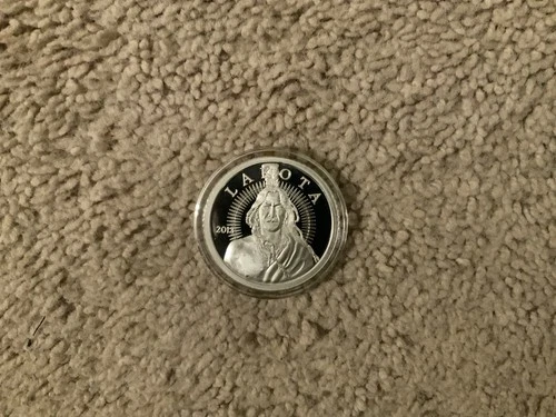 2013 LAKOTA Nation FIFTY Crazy Horse Commem 1oz .999 Silver Proof BU in Capsule