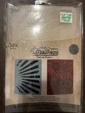 Sizzix Tim Holtz 657002 Rays Retro Circles Set Embossing Folders Texture Fades