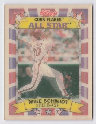 1992 Kellogg's Corn Flakes All-Star Mike Schmidt #10 PHILADELPHIA PHILLIES