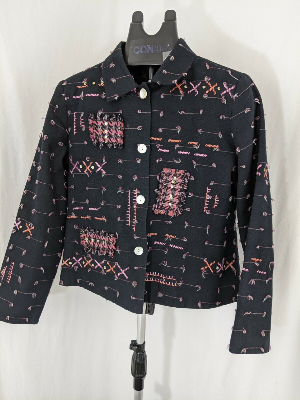 Alex Kim Patchwork Stitched Button Down Jacket - image 1