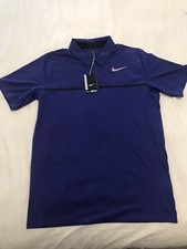 Nike Golf Dri-Fit Men's Short Sleeve Polo Shirt Size Large Blue