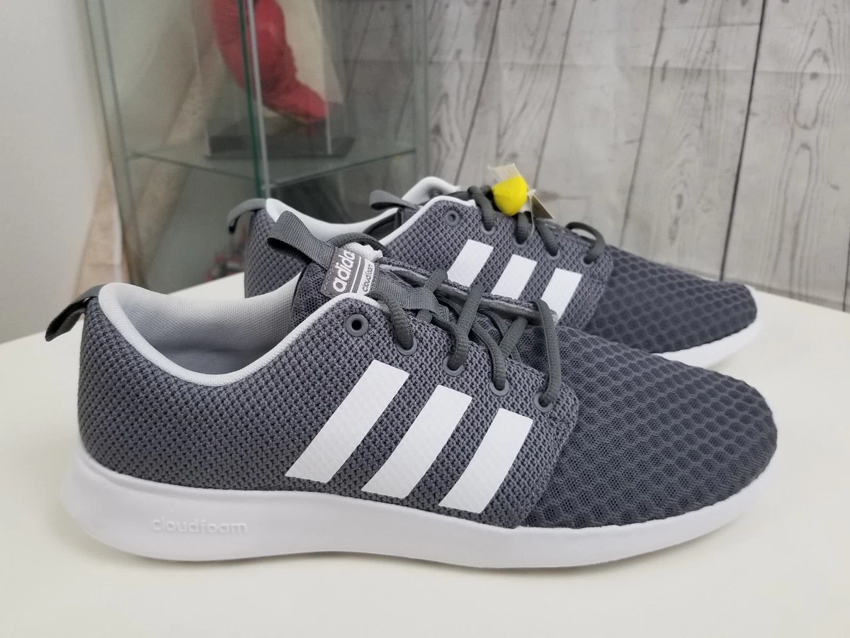 US SELLER New Men s Adidas CF Swift Racer Men Shoes White Grey eBay
