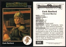 1991 TSR AD&D Gold Border Fantasy Art RPG Card #283 ~ Forgotten Realms Warrior