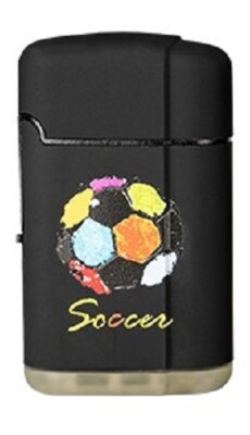 1 x Feuerzeug Gas Jet Feuerzeuge Lighter neue Motiv Serie Football Soccer No 5