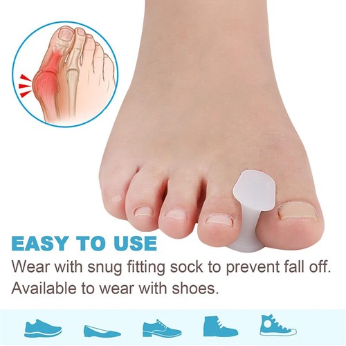 6PCS Silicone Soft Gel Toe Separator Bunion Toes Spacer Orthotics Pain Relief US - Picture 2 of 13