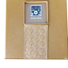 RARE Vintage Pearl Wick Metal Bath Scale Gold Top 50s 60s