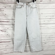 Madewell Jeans Women  s 27 Blue The Perfect Vintage Wide-Leg Crop Denim New