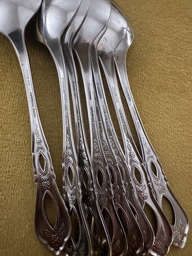 Oneida Northland SCHUBERT Stainless (8) Soup Spoons - Picture 6 of 7