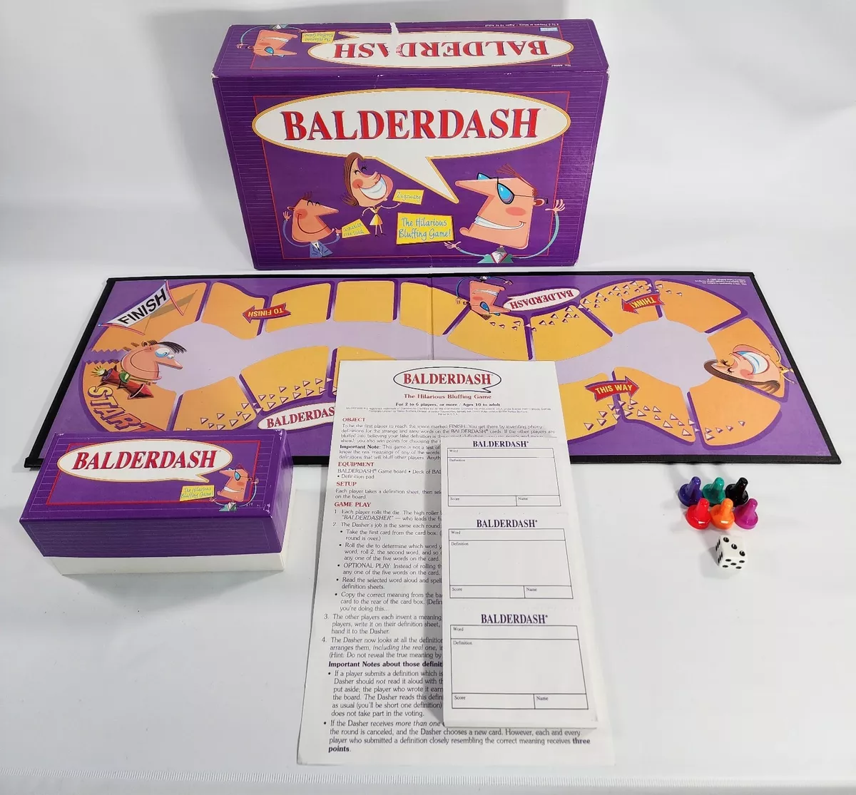 Balderdash the Bluffing Board Game 1995 read Description 