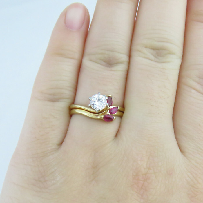 NYJEWEL 14k Yellow Gold Diamond Ruby Ring (Diamon… - image 5