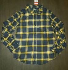 NEW BOYS CAT JACK PLAID FLANNEL SHIRT SIZE M 8