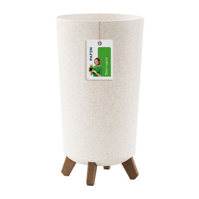 Gracia Tubus Slim Eco Wood Blumentopf DGTL200W, Weiß