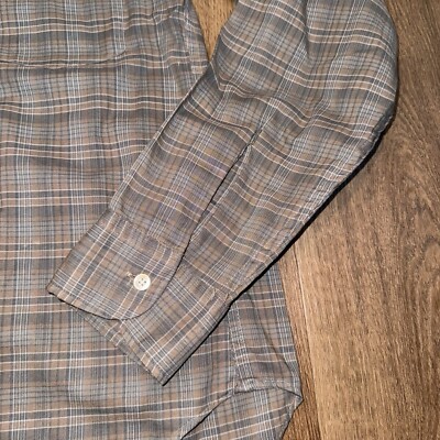 Vtg 50s 60s McGregor Shirt Mens Medium Golden Key Wash n Wear Gray
