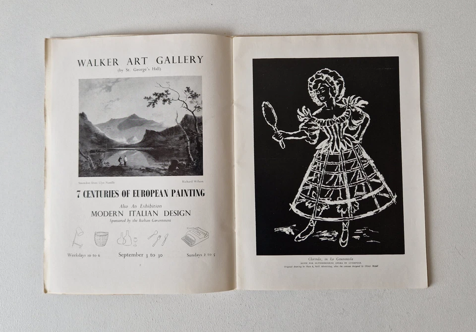 GLYNDEBOURNE OPERA 1956 FESTIVAL HISTORICAL PROGRAMME BOOK 10-22 SEPTEMBER 1956 - Image 4 of 4