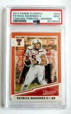 2017 PANINI CLASSICS TIMELESS ORANGE PATRICK MAHOMES RC! 1/25! PSA 9! 1/1! FIRST