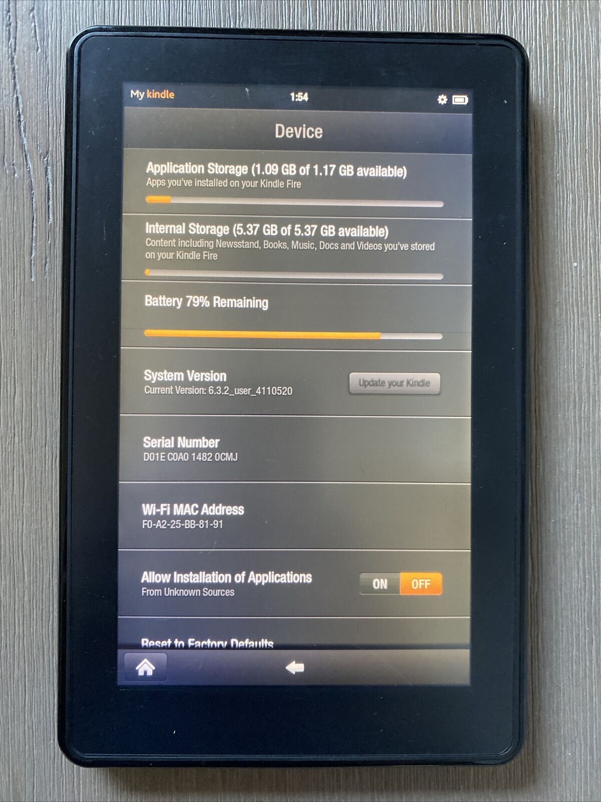 Amazon Fire 3G (Unlocked), 6in - Black |