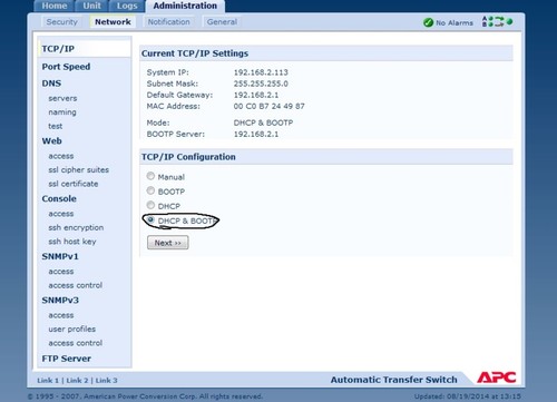 APC AP7723 ATS Rack - Automatyczny przełącznik transferu - reset do ustawień domyślnych - 90d RTB - Zdjęcie 8 z 10