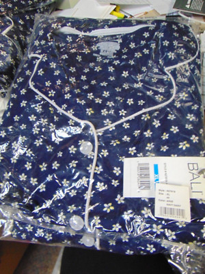 Bali Womens Top & Pants Knit Pajama Set notched daises  Ret$36 soft small