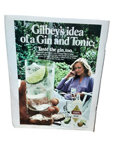 Publicité Gilbeys 1981 Gin Tonic Lime Goûtez le gin trop originale print années 80