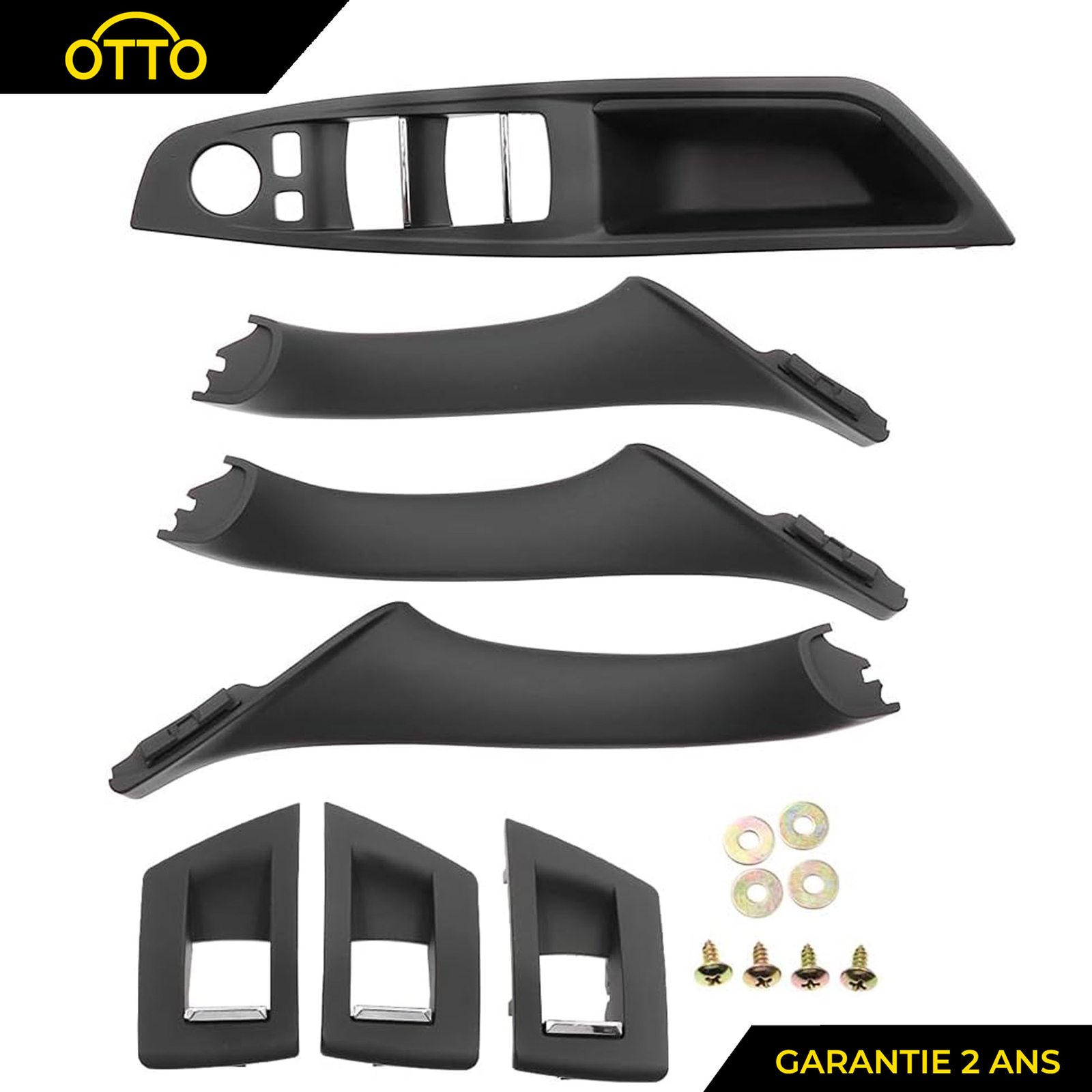 Poignée de porte intérieure BMW 51417225851 pour Série 5 F10 F11 de rechange en ABS noir mat
