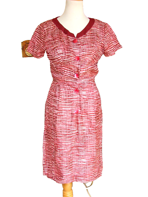 burgundy 1950s dress Vintage Burgundy Velvet High-Low Dress main image 1