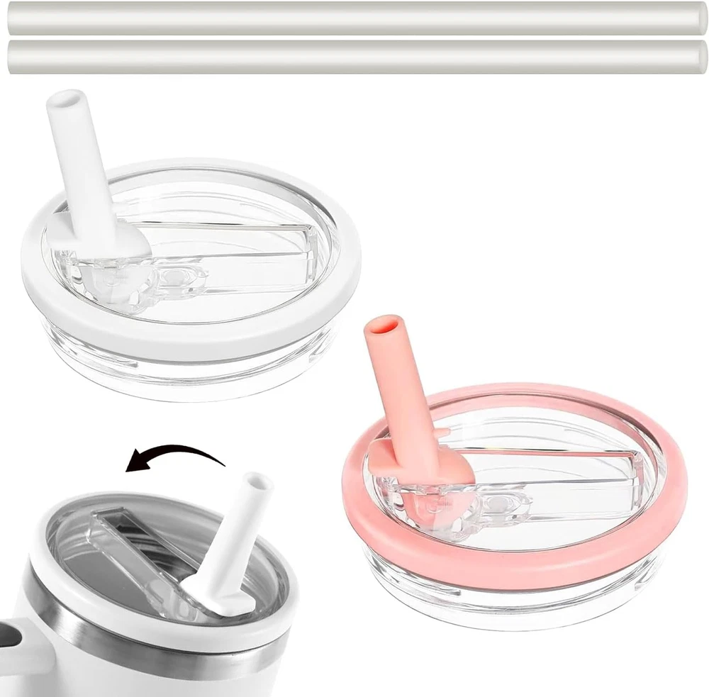 Tumbler Flip Straw Lid, Leak Proof, Replacement For Quencher, H2.0 Flow State