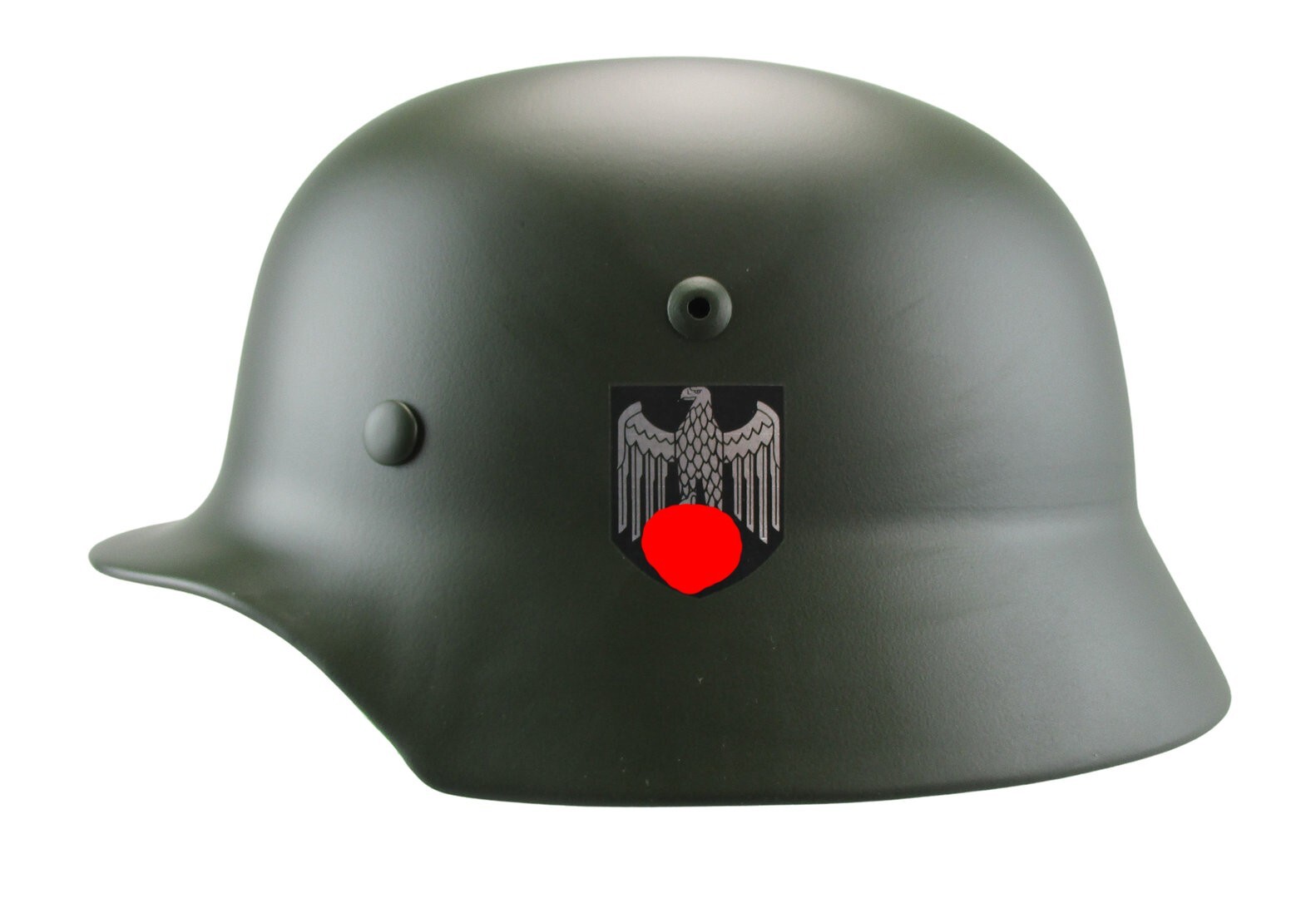WW2 German M35 Stahlhelm Real Steel Helmet Reproduction With 100
