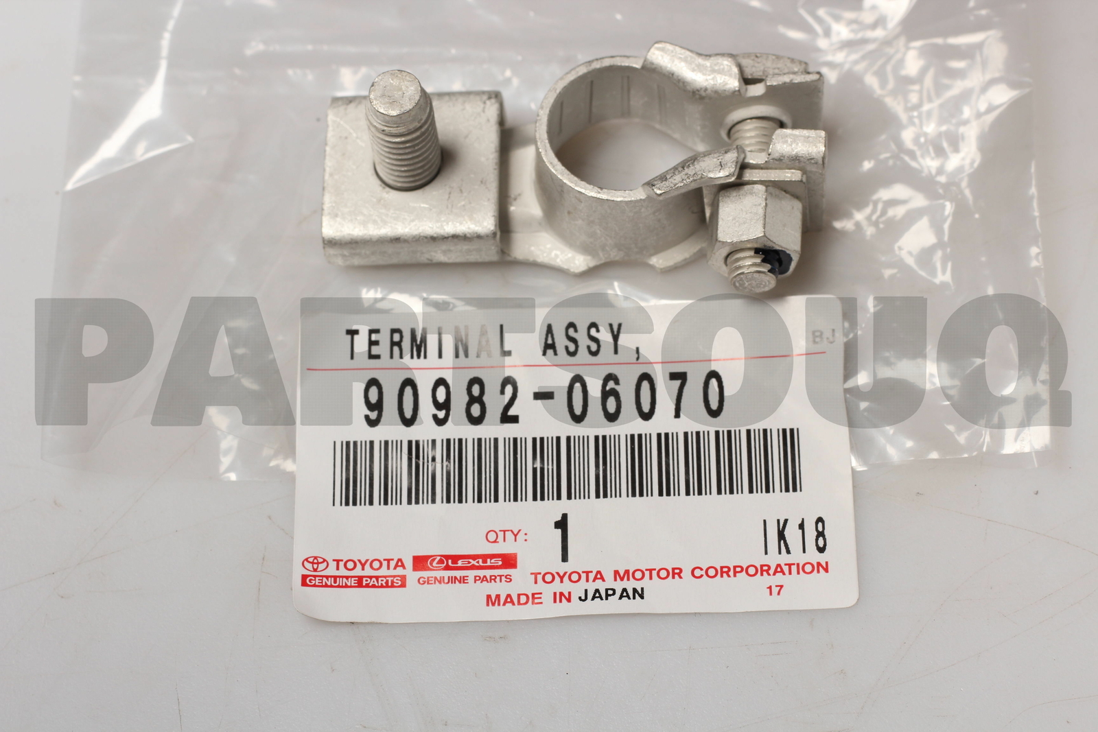 9098206070 Genuine Toyota TERMINAL, BATTERY NEGATIVE 90982-06070  