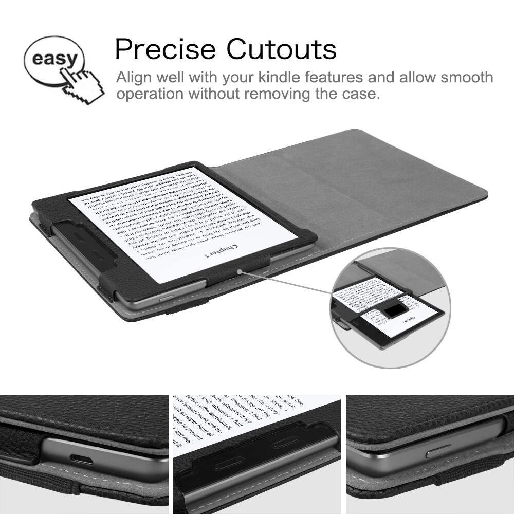 CaseBot Leather Case for Kindle Oasis 10th and 9th Gen,2019 and 2017