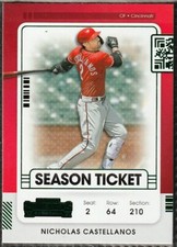 2021 Panini Contenders Season Ticket #86 Nick Castellanos Cincinnati Reds Green