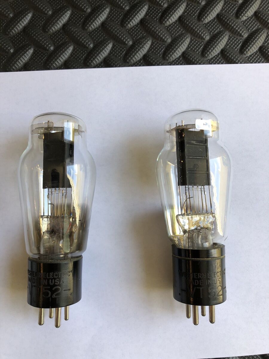 Two, Western Electric, VT-52 tubes, matching pair. | eBay Two, Western Electric, VT-52 tubes, matching pair. | eBay