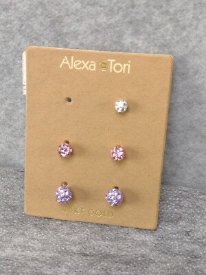 Alexa Tori Stud Earring Pack Full Sets, Partial Set Multicolor
