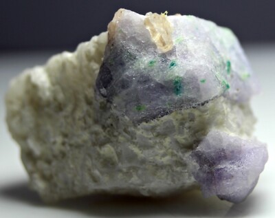 91.0 Ct Extremely Rare Unknown Crystal on Blue Hackmanite Combine Top Miniature 