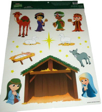 CHRISTMAS Window Clings  CHRISTMAS NATIVITY SCENE