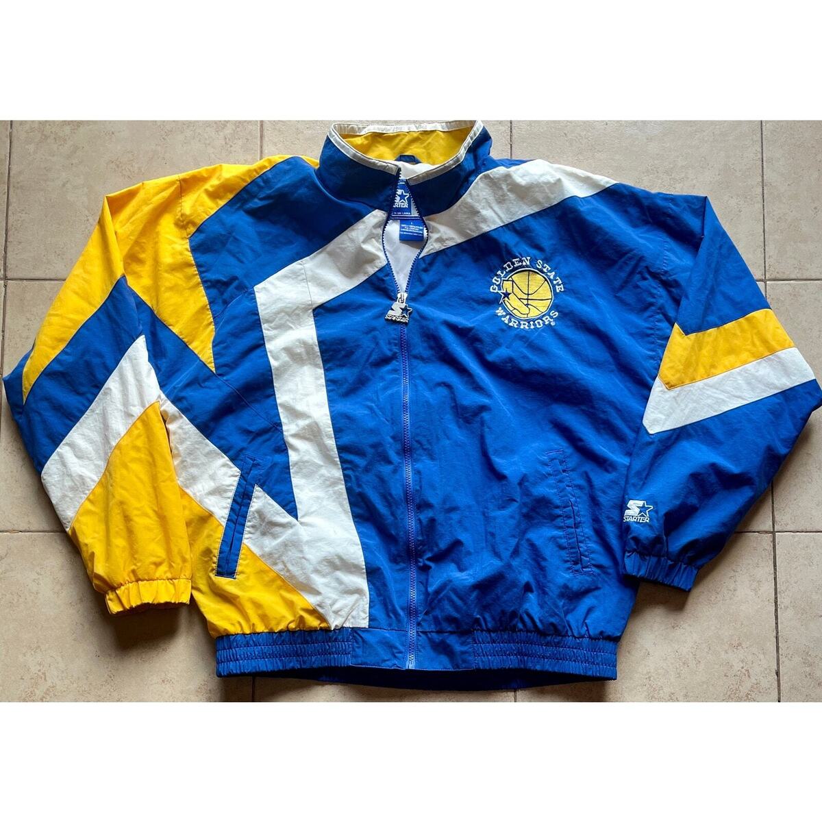 Golden State Warriors 90s Starter windbreaker STAR jacket L Golden State Warriors 90s Starter windbreaker STAR jacket L