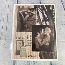 1996 Sexy Coty Raw Vanilla Fragrance Vtg Print Ad/Poster Promo Art Magazine Page
