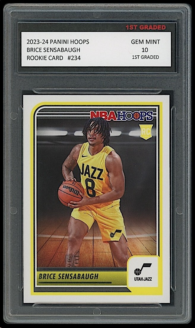 Brice Sensabaugh 2023-24 Panini Hoops 1st Graded 10 NBA Rookie 