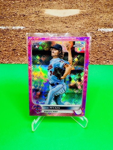 2022 Topps Chrome Logofractor Joe Ryan Rookie RC Pink Refractor /199 Twins #57