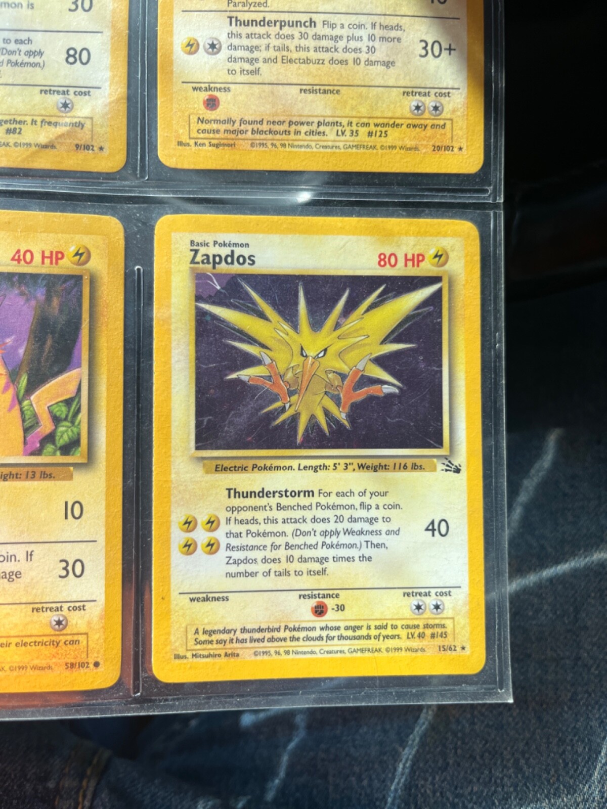 Zapdos 15/62 Fossil Holo MINT