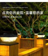 4(8)-pack Solar power Deck Fence Post Cap Lights LED Landscape Outdoor 4 X 4/6X6