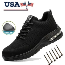 Mens Lightweight Sneakers Indestructible Shoes Steel Toe Work Boots Safety Shoes