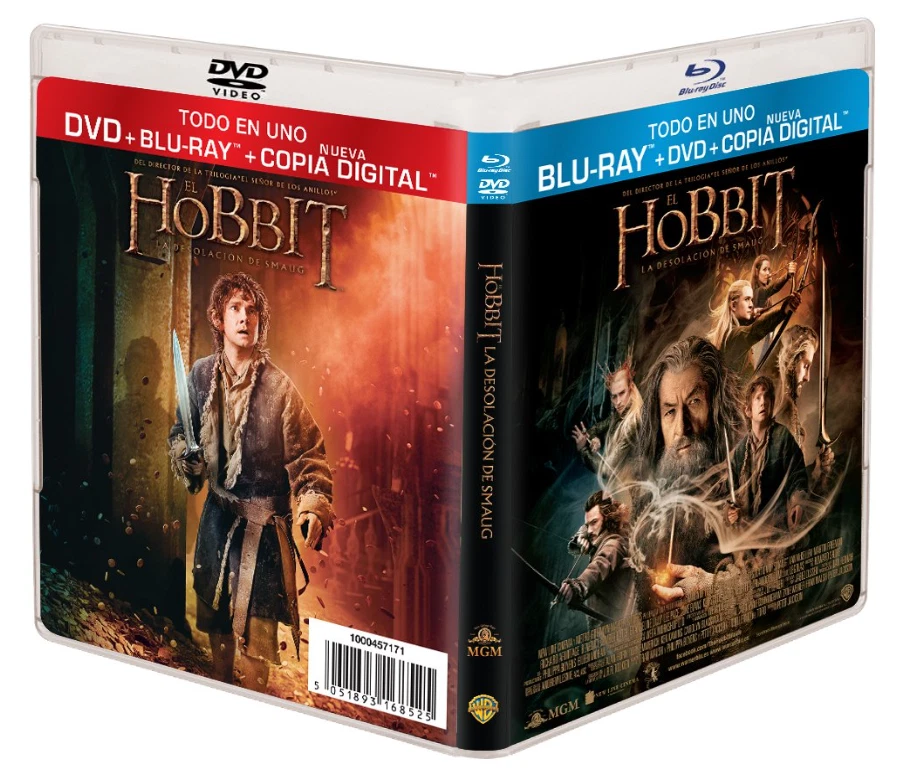 El Hobbit 2: La Desolación De Smaug (2ª Mano) 3 Disc. BLU-RAY+DVD Reg. B "L-41"