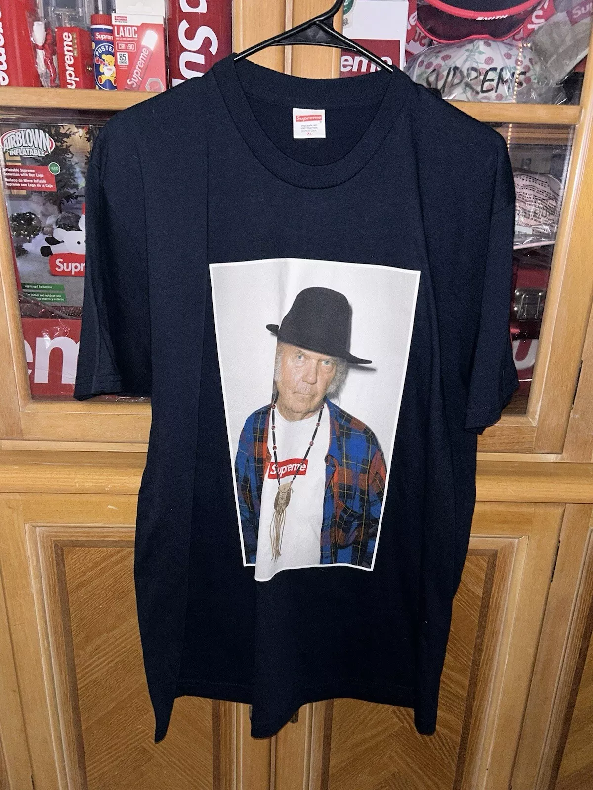 Tee shirt photo Supreme Neil Young bleu marine SS15 taille XL NEUF
