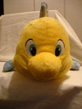 Disney Store Exclusive Large Jumbo 14" MC Flounder Plush from The Little Mermaid