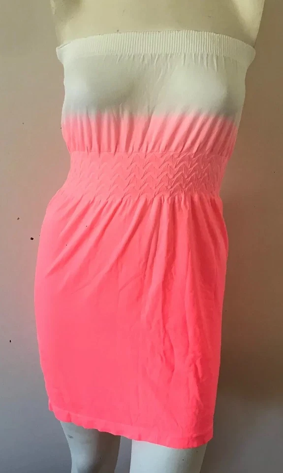 Nuevo Bongo Dip Dye Coral Ardiente Traje de Baño Cubrir Juniors Talla XS Foto 3 de 4