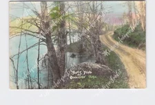 RPPC Real Photo Postcard MA Massachusetts Black Pond On Coolidge Trail Hand-Colo