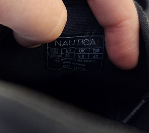Nautica Men's Size 10 Casual Shoes Lace-Up Faux Leather Sneaker Navy Deckloom - Picture 10 of 10